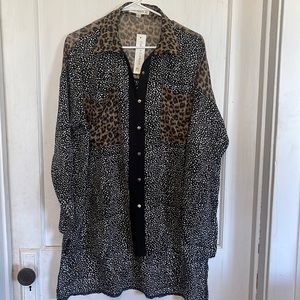 Oversized Button Up Top